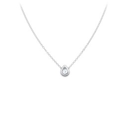 Teardrop Pendant with Gemstone in 925 Sterling Silver with Diamond