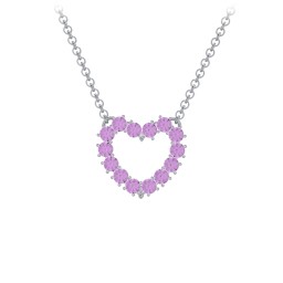 Dual Birthstone Heart Pendant