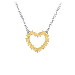 Dual Birthstone Heart Pendant