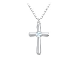 Mini Cross with Birthstone