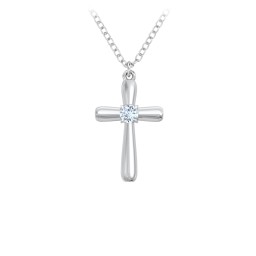 Mini Cross with Birthstone