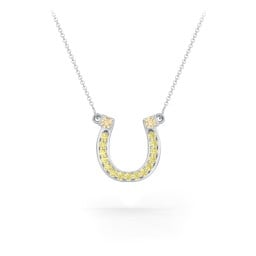 Horseshoe Pendant with Gemstones