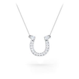 Horseshoe Pendant with Gemstones