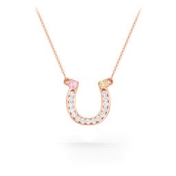 Horseshoe Pendant with Gemstones