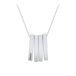 Multi Vertical 3D Bar Pendant with Engravings