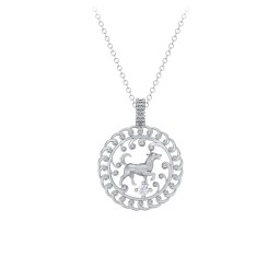 Year of the Dog Chinese Zodiac Medallion Necklace