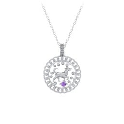 Year of the Dog Chinese Zodiac Medallion Necklace
