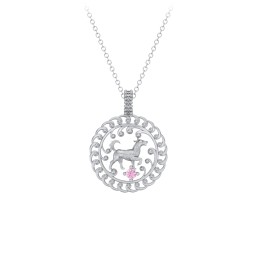 Year of the Dog Chinese Zodiac Medallion Necklace
