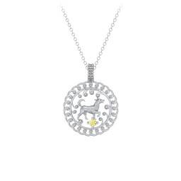 Year of the Dog Chinese Zodiac Medallion Necklace