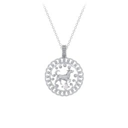 Year of the Dog Chinese Zodiac Medallion Necklace