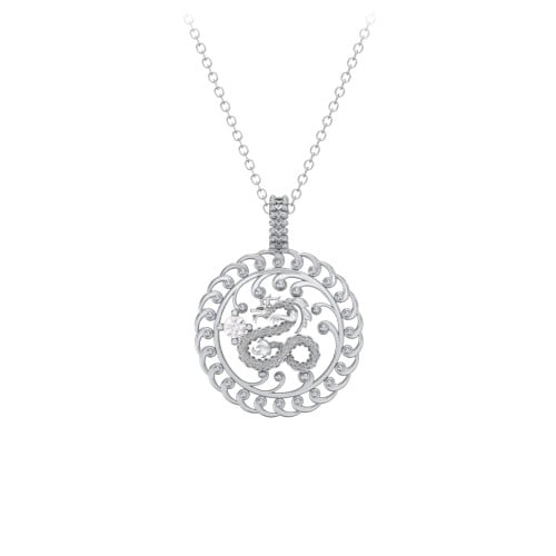 Year of the Dragon Chinese Zodiac Medallion Necklace