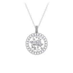 Year of the Ox Chinese Zodiac Medallion Necklace