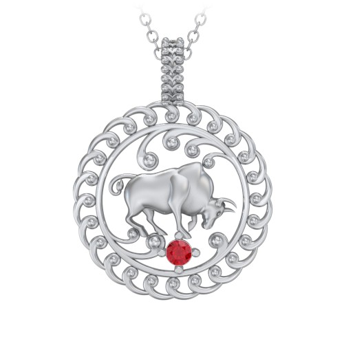 Year of the Ox Chinese Zodiac Medallion Necklace