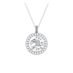 Year of the Rat Chinese Zodiac Medallion Necklace