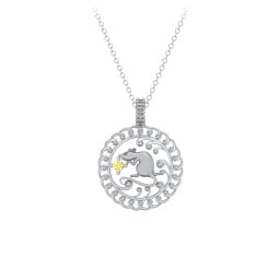 Year of the Rat Chinese Zodiac Medallion Necklace