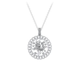 Year of the Rooster Chinese Zodiac Medallion Necklace