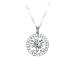 Year of the Rooster Chinese Zodiac Medallion Necklace