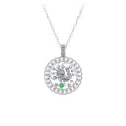 Year of the Rooster Chinese Zodiac Medallion Necklace