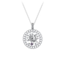 Year of the Rooster Chinese Zodiac Medallion Necklace