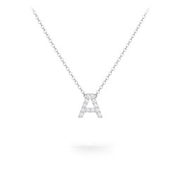 Pavé A Initial Necklace