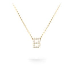 Pavé B Initial Necklace