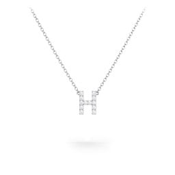 Pavé H Initial Necklace