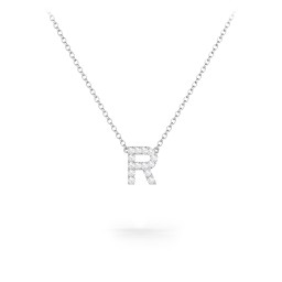 Pavé R Initial Necklace