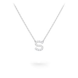 Pavé S Initial Necklace