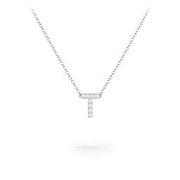 Pavé T Initial Necklace