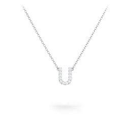 PavΓ© U Initial Necklace