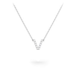 Pavé V Initial Necklace