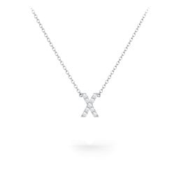 Pavé X Initial Necklace