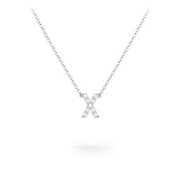Pavé X Initial Necklace