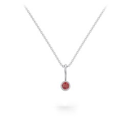 Bezel Set Birthstone Necklace