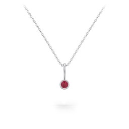 Bezel Set Birthstone Necklace