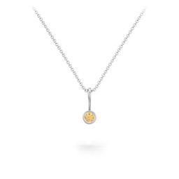 Bezel Set Birthstone Necklace