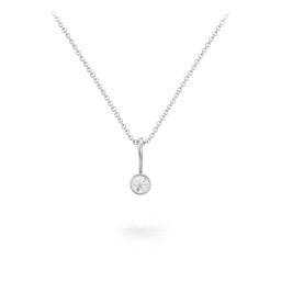 Bezel Set Birthstone Necklace