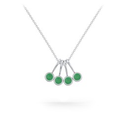 Multi Bezel Set Birthstone Necklace - 4 Stone