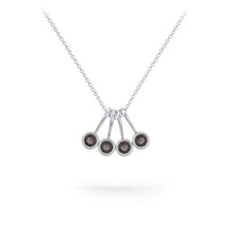 Multi Bezel Set Birthstone Necklace - 4 Stone