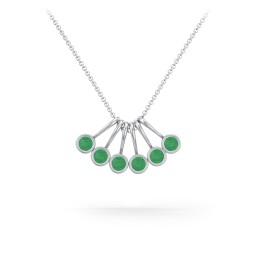 Multi Bezel Set Birthstone Necklace - 6 Stone
