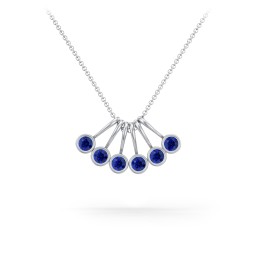 Multi Bezel Set Birthstone Necklace - 6 Stone