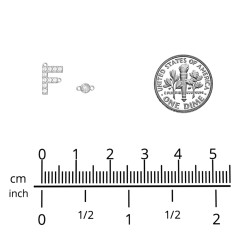 Pavé F Initial Necklace with Satellite Gemstone