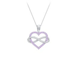 Infinity Wrapped Pave Heart Pendant