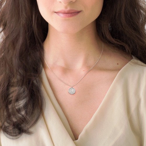 Initial Medallion Necklace - A