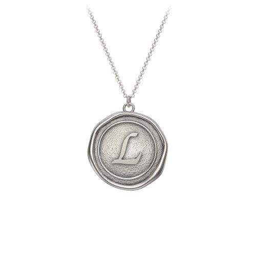 Initial Medallion Necklace - L