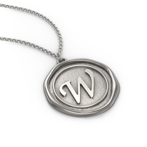 Initial Medallion Necklace - W