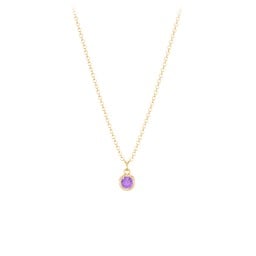 Bezel Set Multi-Birthstone Drop Necklace
