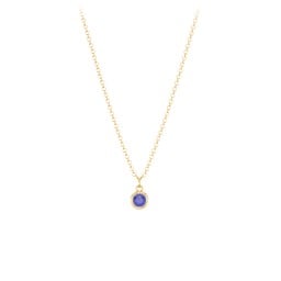 Bezel Set Multi-Birthstone Drop Necklace