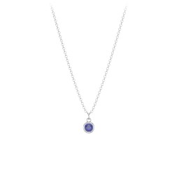 Bezel Set Multi-Birthstone Drop Necklace