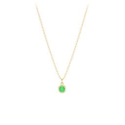 Bezel Set Multi-Birthstone Drop Necklace
